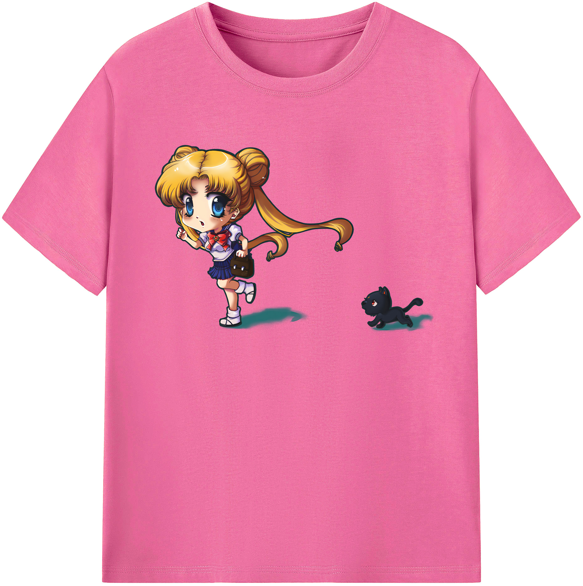 （画像用） 美少女戦士セーラームーン 愛野 美奈子 あいの みなこ Sailor Moon Aino Minako レディースカジュアルプリントTシャツ（綿100％）